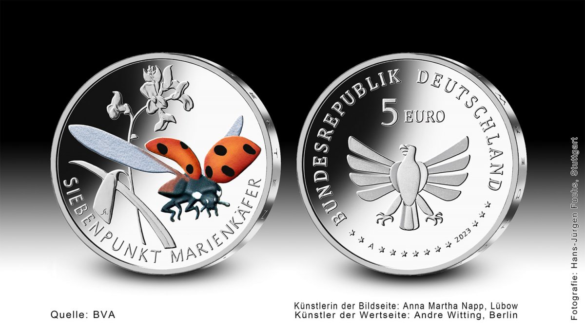 Download 5-Euro-Sammlermünze 2023 "Marienkäfer" 