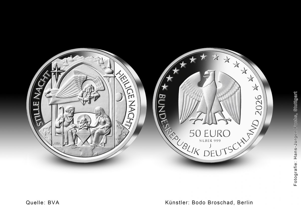 Download 50 euro collector coin 2026 "Stille Nacht, heilige Nacht" 