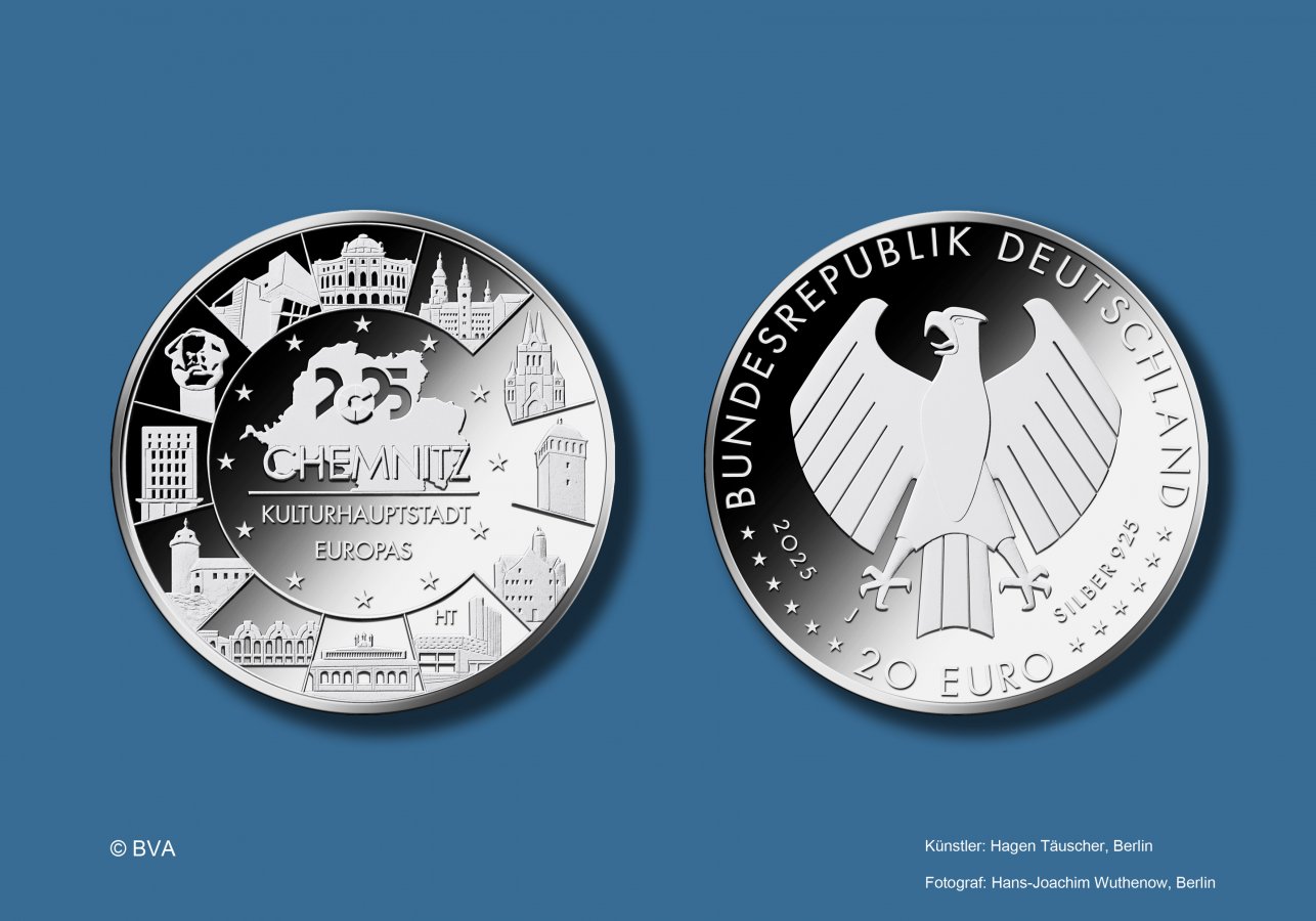 Download 20 euro collector coin 2025 "Chemnitz - Kulturhauptstadt Europas 2025" 