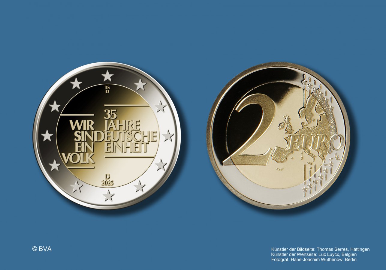 Download 2 euro collector coin 2025 "35 Jahre Deutsche Einheit" 