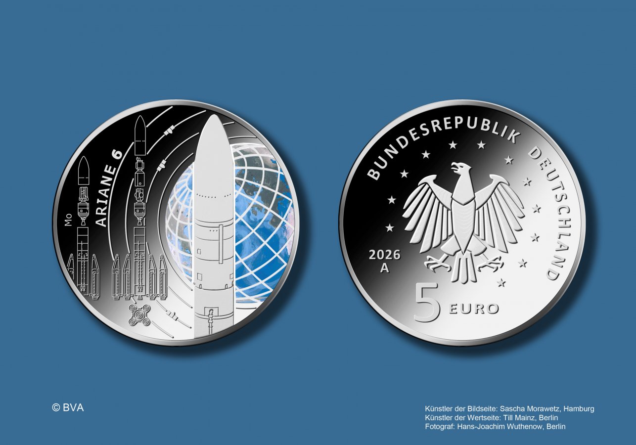 Download 5 euro collector coin 2026 "Ariane 6" 