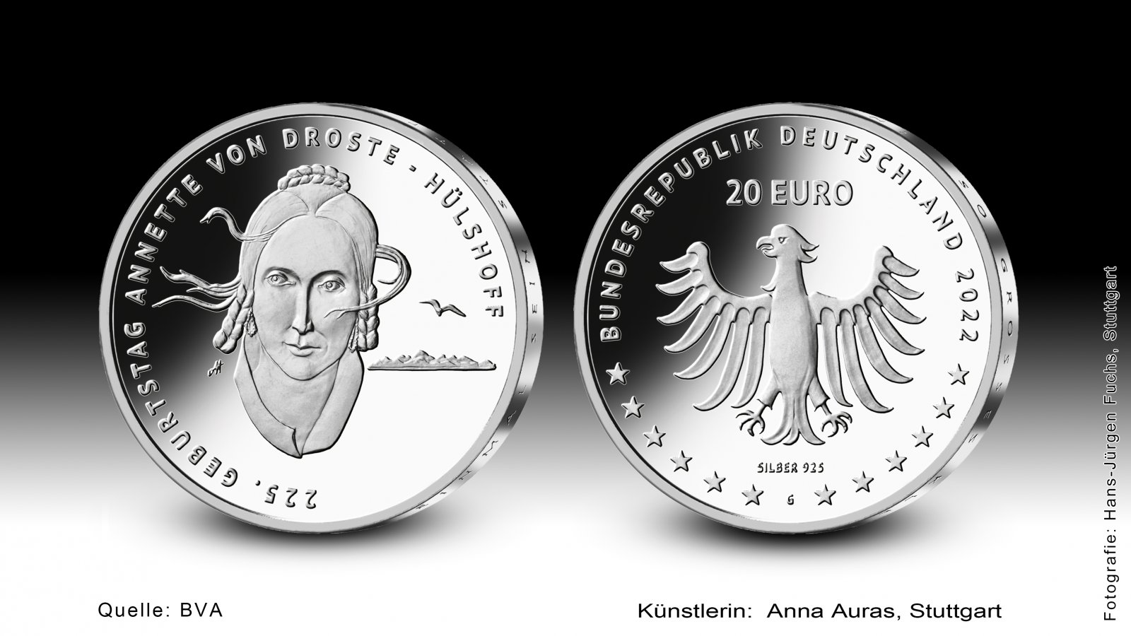 Download 20 euro collector coin 2022 "225. Geburtstag Annette von Droste-Hülshoff" 