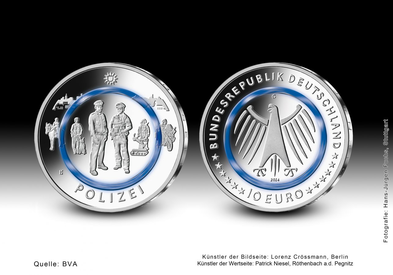 Download 10 euro collector coin 2024 "Polizei" 