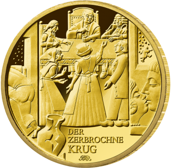 100-Euro-Goldmünze 2024 "Meisterwerke der Deutschen Literatur - Der zerbrochne Krug" 