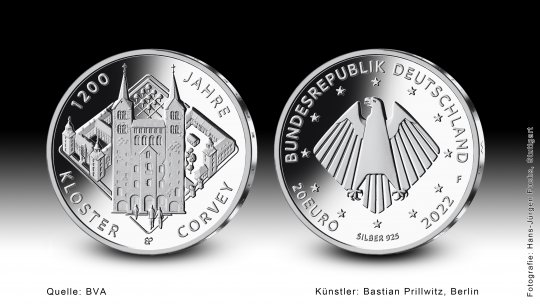 Download 20 euro collector coin 2022 "1200 Jahre Kloster Corvey" 