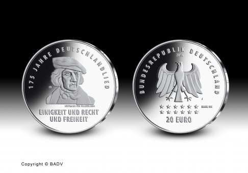 Download 20 euro collector coin 2016 "175 Jahre Deutschlandlied" 
