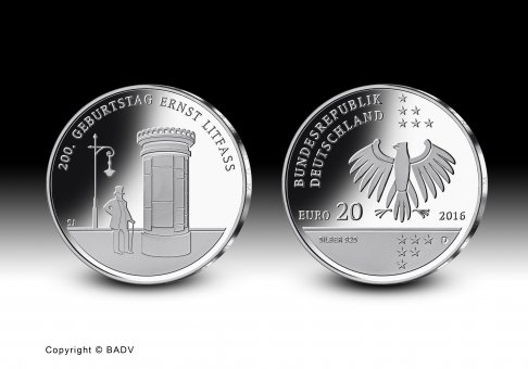 Download 20 euro collector coin 2016 "200. Geburtstag Ernst Litfaß" 