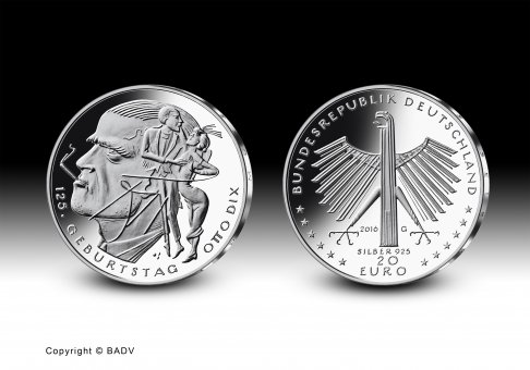 Download 20 euro collector coin 2016 "125. Geburtstag Otto Dix" 