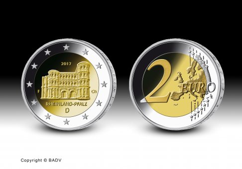 Download 2 euro commemorative coin 2017 "Bundesländer" – Rheinland-Pfalz, Porta Nigra 