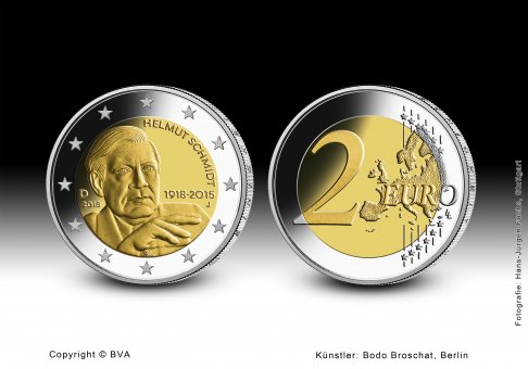 Download 2-Euro-Gedenkmünze 2018 "Helmut Schmidt" 