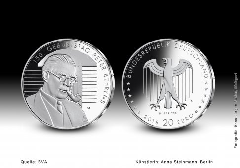Download 20 euro collector coin 2018 "150. Geburtstag Peter Behrens" 