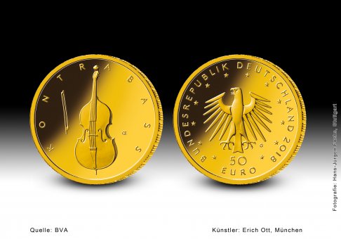 Download 50 euro gold coin 2018 "Kontrabass" 