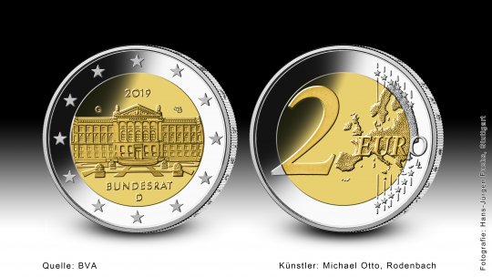 Download 2 euro commemorative coin 2019 "Bundesrat" 