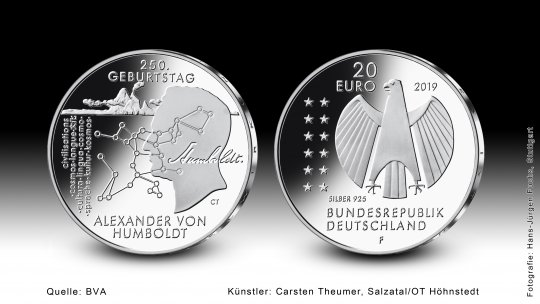Download 20 euro collector coin 2019 "250. Geburtstag Alexander von Humboldt" 