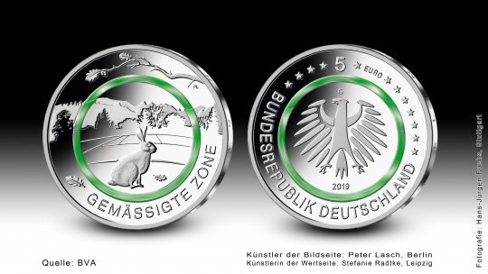 Download 5 euro collector coin 2019 "Gemäßigte Zone" 