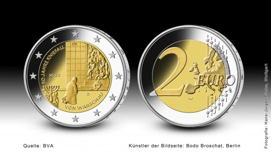 Download 2 euro commemorative coin 2020 "50 Jahre Kniefall von Warschau" 
