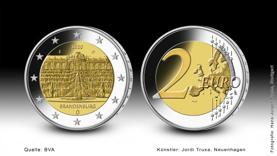 Download 2 euro commemorative coin 2020 "Bundesländer" - Brandenburg - Schloss Sanssouci 