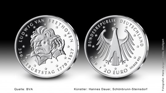 Download 20-Euro-Sammlermünze 2020 "250. Geburtstag Ludwig van Beethoven" 