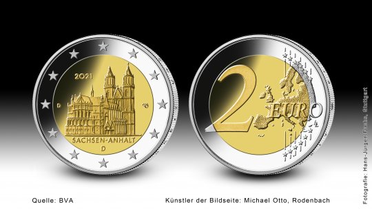 Download 2-Euro-Gedenkmünze 2021 "Bundesländer - Sachsen-Anhalt - Magdeburger Dom" 