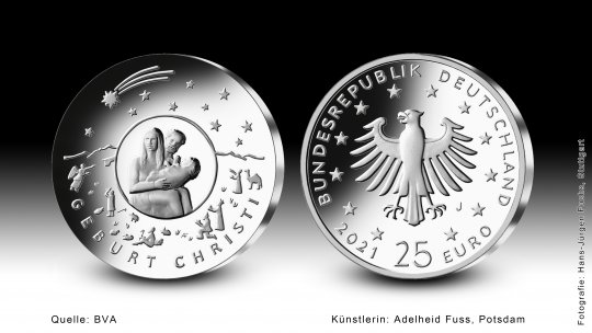 Download 25 euro collector coin 2021 "Weihnachten - Geburt Christi" 