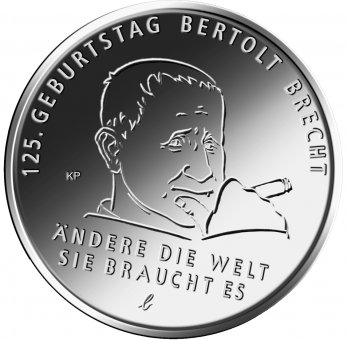 20-Euro-Sammlermünze 2023 "125. Geburtstag Bertolt Brecht" 