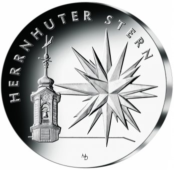 25-Euro-Sammlermünze 2022 "Weihnachten - Herrnhuter Stern" 