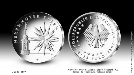 Download 25 euro collector coin 2022 "Weihnachten - Herrnhuter Stern" 