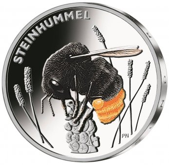 5-Euro-Farbdruckmünze 2024 "Steinhummel" 