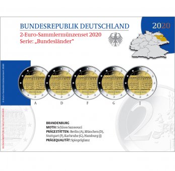 2-Euro-Sammlermünzen-Set 2020 "Bundesländer" 