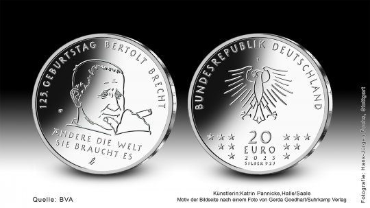Download 20 euro collector coin 2023 "125. Geburtstag Bertolt Brecht" 