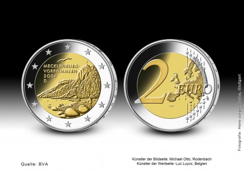 Download 2 euro collector coin 2024 "Bundesländer - Mecklenburg-Vorpommern (Königsstuhl)" 