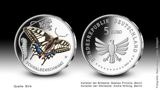 Download 5 euro collector coin 2023 "Schwalbenschwanz" 