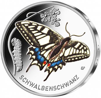 5-Euro-Farbdruckmünze 2023 "Schwalbenschwanz" 