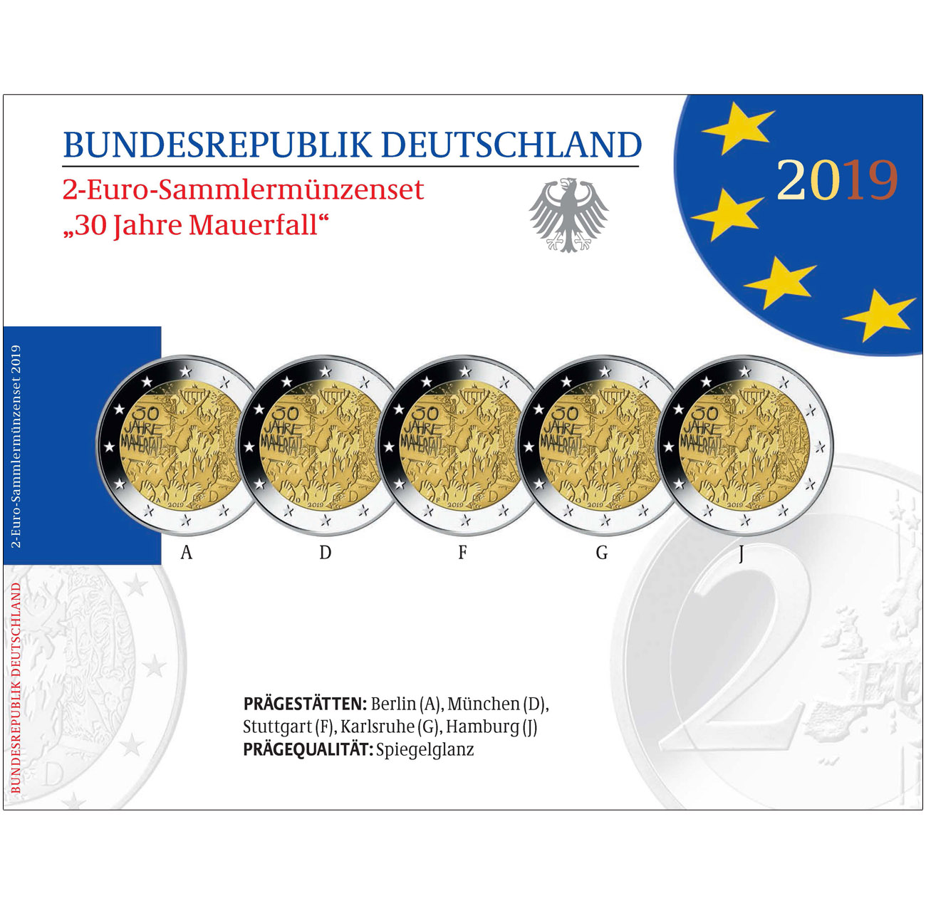 Münze Deutschland 2EuroSonderset 2019 Münze Deutschland 2EuroSonderset 2019